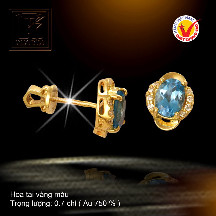 Hoa tai vàng 18K